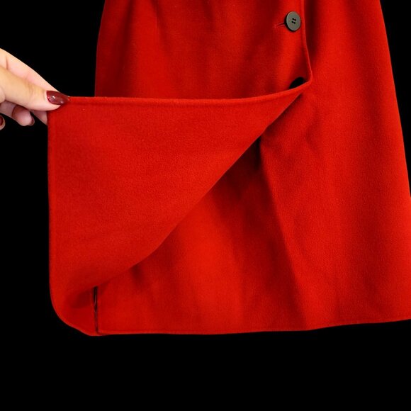Talbots 100% Wool Wrap Skirt With Button Accents Size 10 - Picture 5 of 13